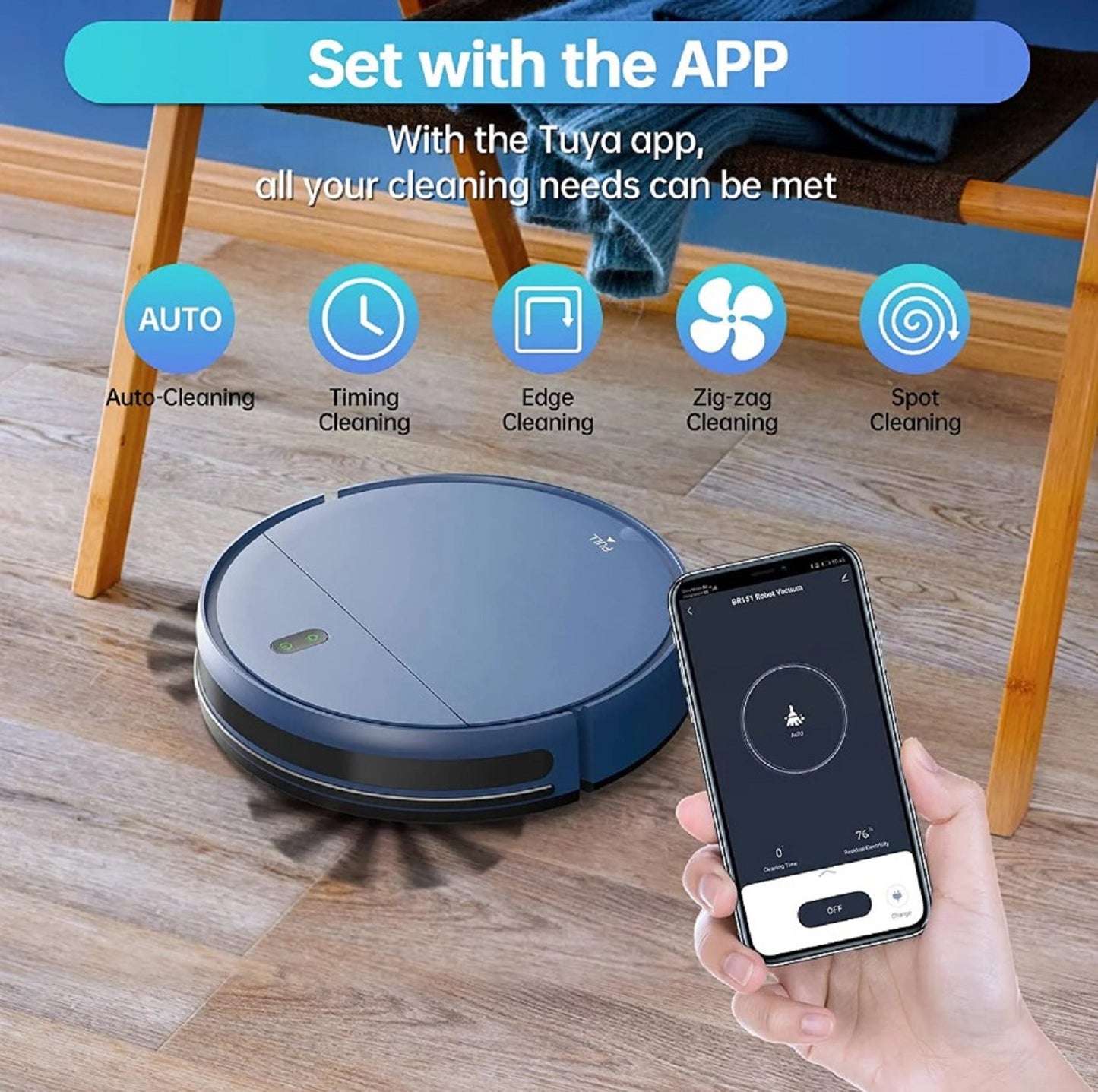 ONSON Robot Vacuum Cleaner, Robot Vacuum and Mop Combo with WIFI/Alexa for Pet Hair and Hard Floor 01
