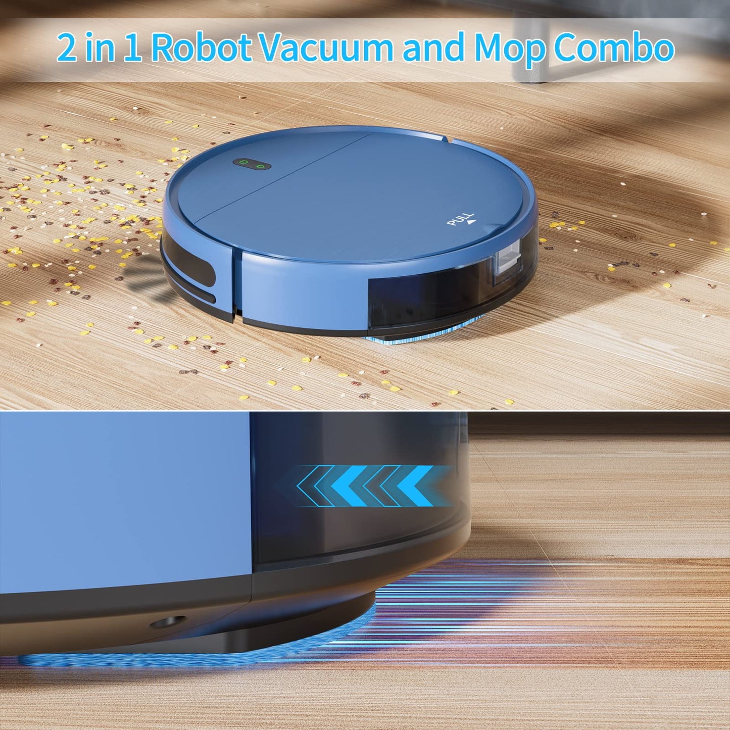 ONSON Robot Vacuum Cleaner, Robot Vacuum and Mop Combo with WIFI/Alexa for Pet Hair and Hard Floor