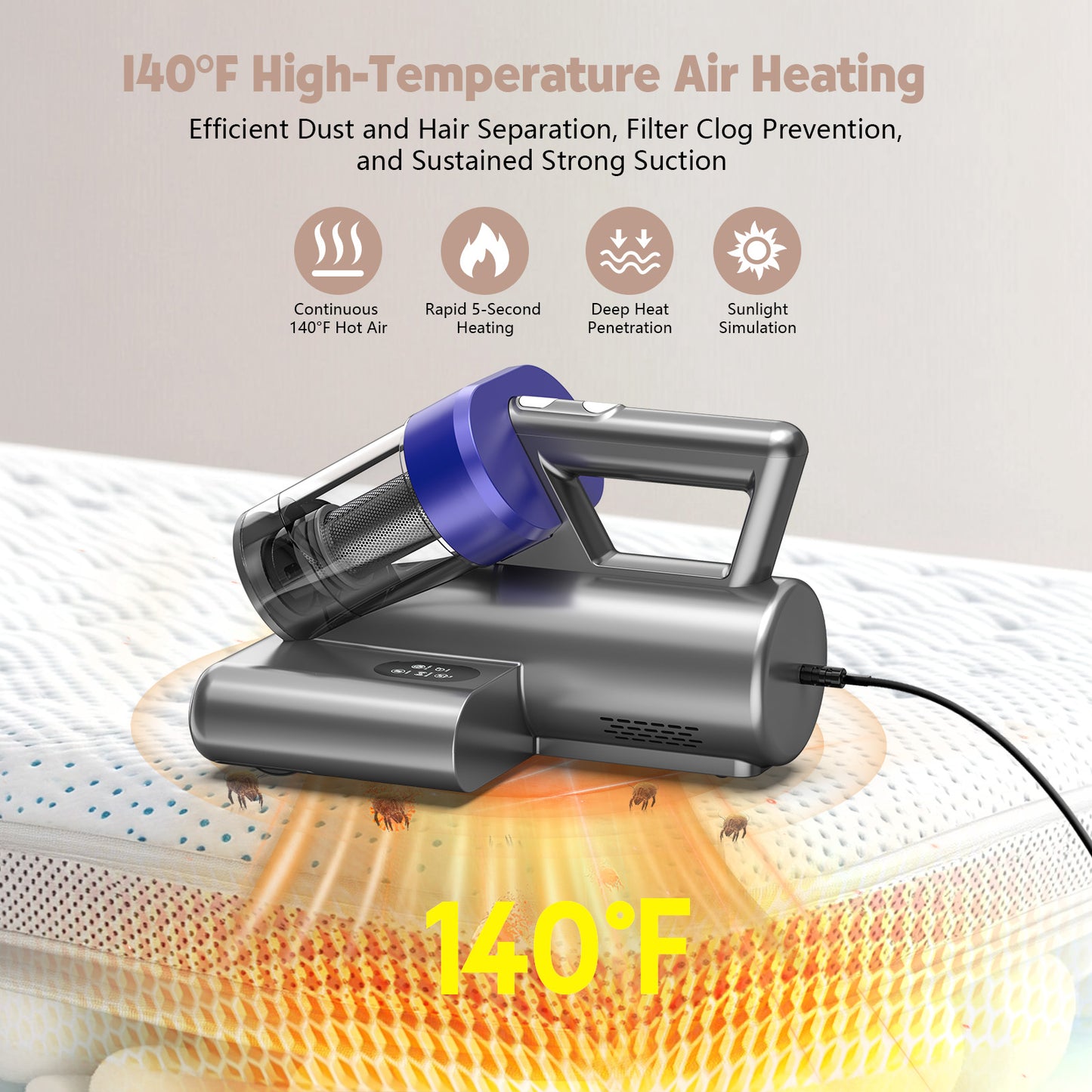 ONSON 16Kpa Mattress Vacuum Cleaner for Bed 13
