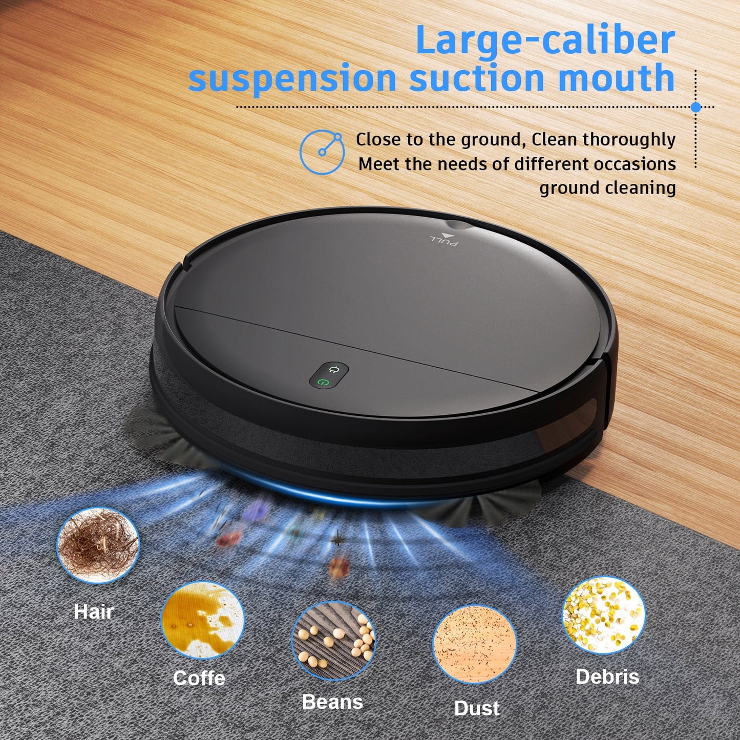 ONSON Robot Vacuum, Robot Vacuum Cleaner and Mop 2 in 1 Mopping Robotic Vacuum Cleaner Combo Black