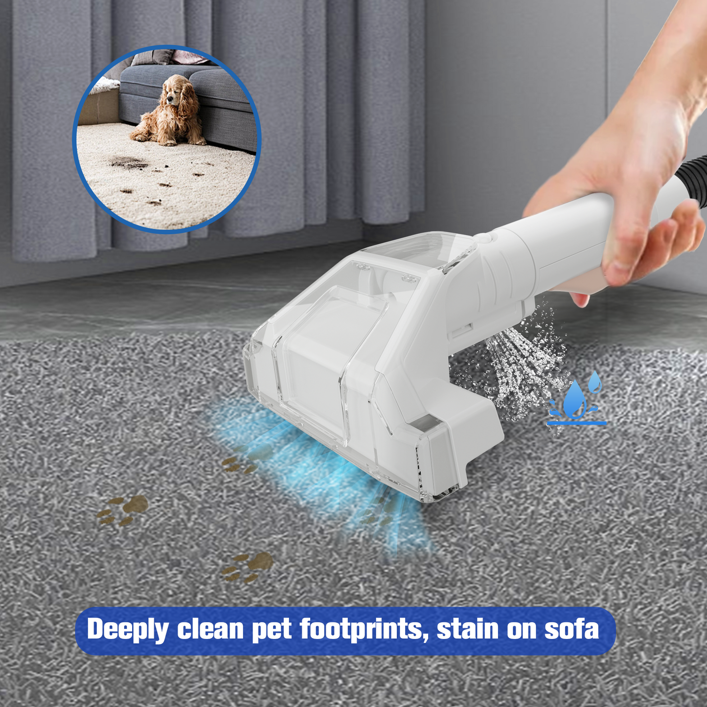 ONSON Portable Carpet Cleaner Machine, Spot Vacuum Cleaner for Pet, Car Seat, Upholstery, New
