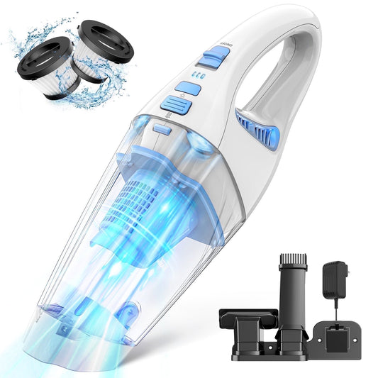 Bossdan Handheld Vacuum Cordless, Mini Car Hand Held Vacuum with Powerful Suction, Portable Hand Vacuum Cleaner