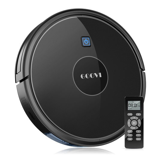 GOOVI Robot Vacuum, 1600Pa Suction Robotic Vacuum Cleaner, Slim, Ideal for Hard Floor, Pet Hair, Carpet